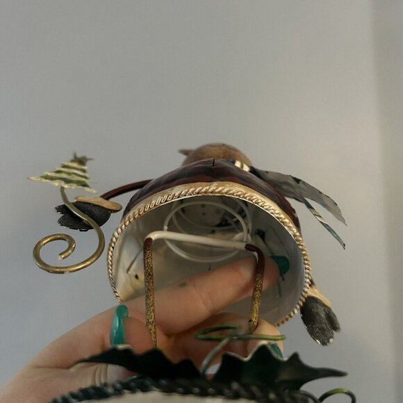 2 Metal Christmas Holiday Bear Reindeer Blue Red Bouncing Spring Figurine - Picture 6 of 13